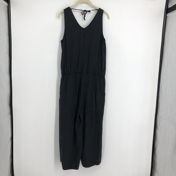 tentree Black Lightweight Tencel V-neck Surpliced / Wrap Blakely Jumpsuit S - Picture 4 of 14